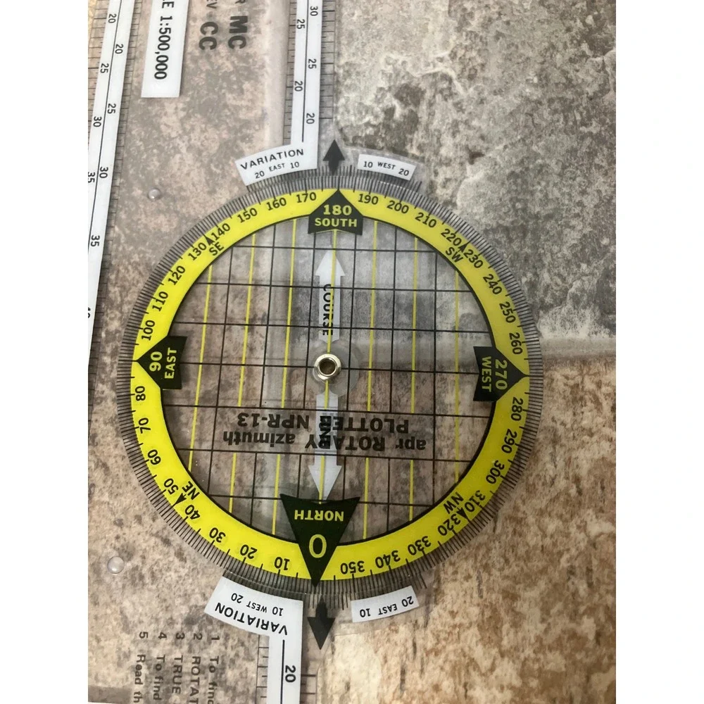 Aero Products Research Rotary Plotter Azimuth Navigator Tool WAC Scale 1:1000000